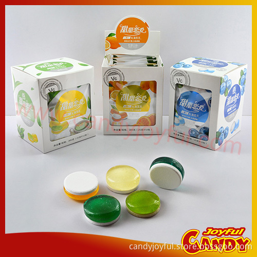 2017 fruity flavor dual layer Sour Sweet Candy